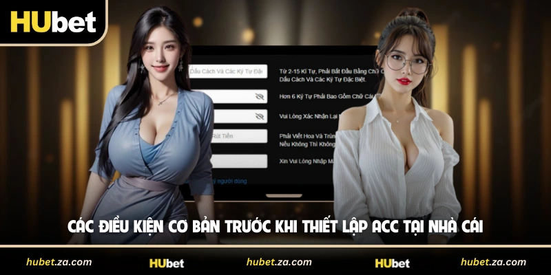 Các điều kiện cơ bản trước khi thiết lập acc tại nhà cái 